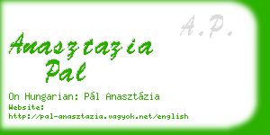 anasztazia pal business card