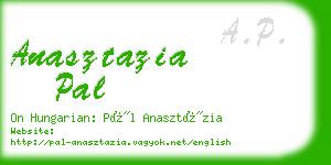 anasztazia pal business card